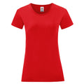 Rouge - Front - Fruit of the Loom - T-shirt ICONIC - Fille