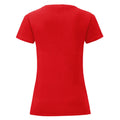 Rouge - Back - Fruit of the Loom - T-shirt ICONIC - Fille