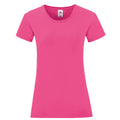 Fuchsia - Front - Fruit of the Loom - T-shirt ICONIC - Fille