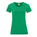 Vert - Front - Fruit of the Loom - T-shirt ICONIC - Fille