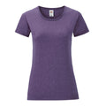 Violet Chiné - Front - Fruit of the Loom - T-shirt ICONIC - Fille