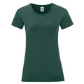 Vert forêt - Front - Fruit of the Loom - T-shirt ICONIC - Fille