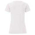 Blanc - Back - Fruit of the Loom - T-shirt ICONIC - Fille