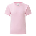 Rose clair - Front - Fruit of the Loom - T-shirt ICONIC - Fille