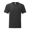 Noir - Front - Fruit Of The Loom - T-shirt manches courtes ICONIC - Homme