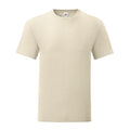 Beige pâle - Front - Fruit Of The Loom - T-shirt manches courtes ICONIC - Homme