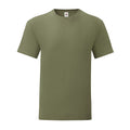 Olive classique - Front - Fruit Of The Loom - T-shirt manches courtes ICONIC - Homme