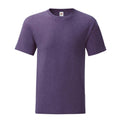 Violet Chiné - Front - Fruit Of The Loom - T-shirt manches courtes ICONIC - Homme