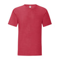 Rouge Chiné - Front - Fruit Of The Loom - T-shirt manches courtes ICONIC - Homme