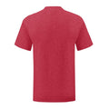 Rouge Chiné - Back - Fruit Of The Loom - T-shirt manches courtes ICONIC - Homme