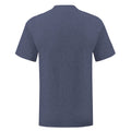 Bleu marine chiné - Back - Fruit Of The Loom - T-shirt manches courtes ICONIC - Homme