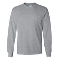 Gris sport - Front - T-shirt uni à manches longues Gildan pour homme