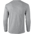 Gris sport - Back - T-shirt uni à manches longues Gildan pour homme