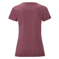 Bordeaux Chiné - Back - Fruit of the Loom - T-shirt ICONIC - Femme