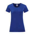 Bleu cobalt - Front - Fruit of the Loom - T-shirt ICONIC - Femme