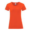 Flamme - Front - Fruit of the Loom - T-shirt ICONIC - Femme