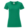 Vert chiné - Front - Fruit of the Loom - T-shirt ICONIC - Femme