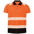 Orange fluo - Front - Result Genuine Recycled - Polo SAFETY - Femme