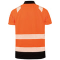 Orange fluo - Back - Result Genuine Recycled - Polo SAFETY - Femme