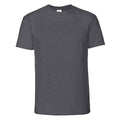 Gris foncé chiné - Front - Fruit of the Loom - T-shirt ICONIC PREMIUM - Homme