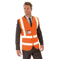 Orange fluo - Back - WORK-GUARD by Result - Gilet haute visibilité - Adulte