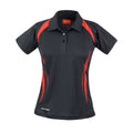 Noir - Rouge - Front - Spiro - Polo TEAM SPIRIT - Femme