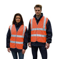 Orange - Back - SAFE-GUARD by Result - Gilet haute visibilité MOTORIST - Homme