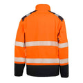 Orange fluo - Noir - Back - SAFE-GUARD by Result - Veste softshell - Homme