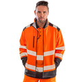 Orange fluo - Noir - Side - SAFE-GUARD by Result - Veste softshell - Homme