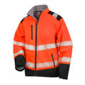 Orange fluo - Noir - Front - SAFE-GUARD by Result - Veste softshell - Homme