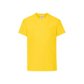 Jaune - Front - Fruit of the Loom - T-shirt ORIGINAL - Enfant