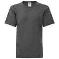 Gris foncé chiné - Front - Fruit of the Loom - T-shirt ICONIC - Enfant