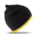 Noir-Jaune - Front - Result - Bonnet réversible - Unisexe