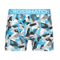 Bleu - Noir - Gris - Side - Crosshatch - Boxers CRYSTALINE - Homme