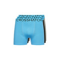 Bleu - Noir - Gris - Front - Crosshatch - Boxers KNIGHTLING MVE - Homme