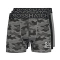 Noir - Front - Crosshatch - Boxers GUILLEMOT - Homme