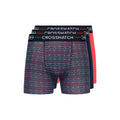 Rouge - Front - Crosshatch - Boxers LOCKY - Homme