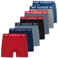 Bleu - Rouge - Front - Kandor - Boxers BAMBERS - Homme