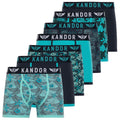 Turquoise vif - Front - Kandor - Boxers FLORID - Homme