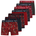 Rouge - Front - Kandor - Boxers FLORID - Homme