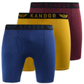 Jaune - Bordeaux - Front - Kandor - Boxers BAMBUSO - Homme