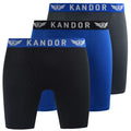 Noir - Bleu - Front - Kandor - Boxers BAMBUSO - Homme