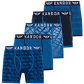 Bleu - Front - Kandor - Boxers LINGO - Homme