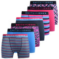 Bleu - Rose - Front - Smith & Jones - Boxers TADEN - Homme