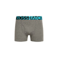 Bleu sarcelle - Side - Crosshatch - Boxers TYPAN - Homme