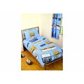 Bleu clair - Doré - Blanc - Front - Manchester City FC - Parure de lit