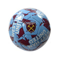 Bordeaux - Bleu ciel - Jaune - Back - West Ham United FC - Ballon de foot