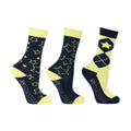 Bleu marine - Jaune - Front - Hy - Ensemble Chaussettes STELLA - Enfant