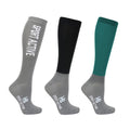 Vert - Gris - Noir - Front - Hy Sport Active - Chaussettes pour bottes YOUNG RIDER