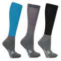 Bleu - Gris - Noir - Front - Hy Sport Active - Chaussettes pour bottes YOUNG RIDER